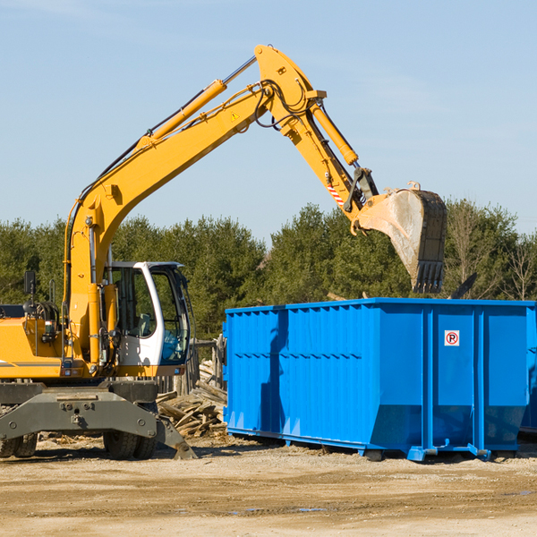 are there any restrictions on where a residential dumpster can be placed in Dewey County Oklahoma